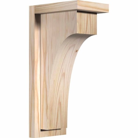 Ekena Millwork Huntington Smooth Corbel w/Backplate, Douglas Fir, 5 1/2"W x 8"D x 16"H COR06X08X16HUN01SDF